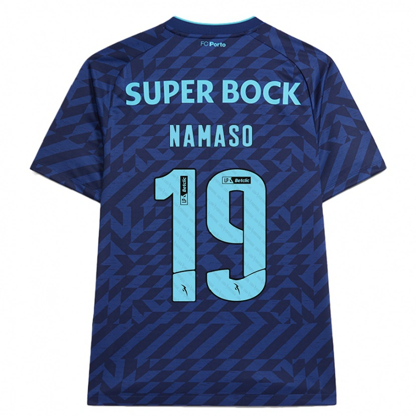 Danxen Bambino Maglia Danny Namaso #19 Blu Navy Kit Gara Third 2024/25 Maglietta