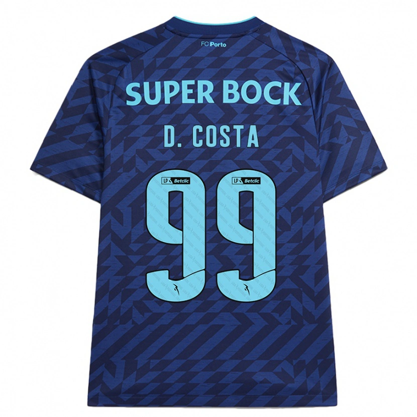 Danxen Bambino Maglia Diogo Costa #99 Blu Navy Kit Gara Third 2024/25 Maglietta