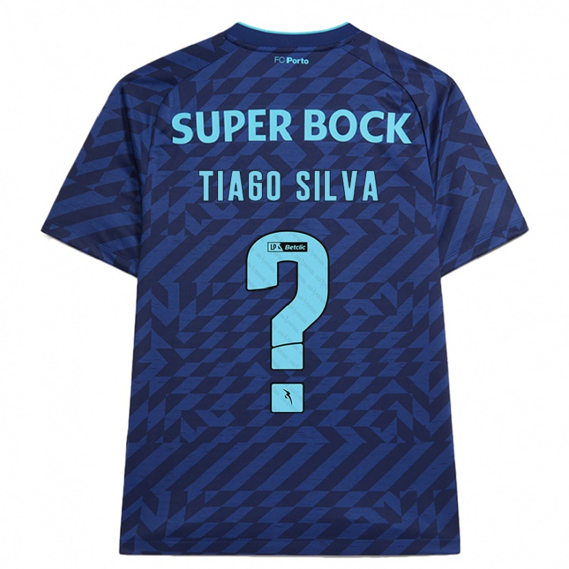 Danxen Bambino Maglia Tiago Silva #0 Blu Navy Kit Gara Third 2024/25 Maglietta