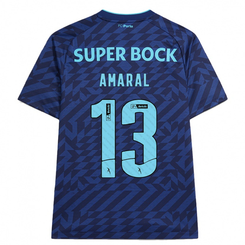 Danxen Bambino Maglia Fábio Amaral #13 Blu Navy Kit Gara Third 2024/25 Maglietta