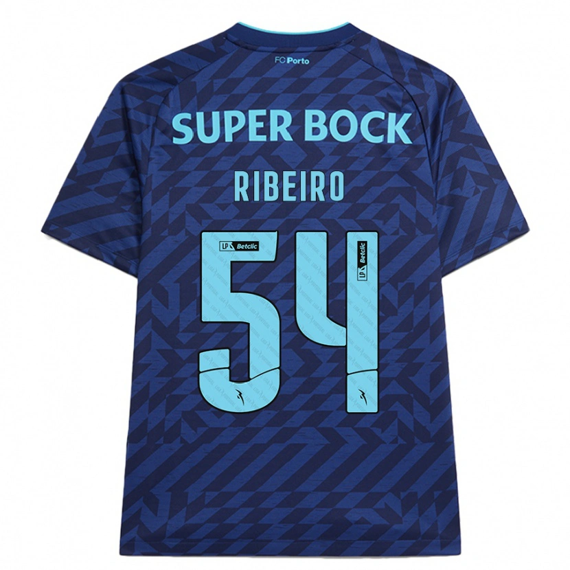 Danxen Bambino Maglia António Ribeiro #54 Blu Navy Kit Gara Third 2024/25 Maglietta