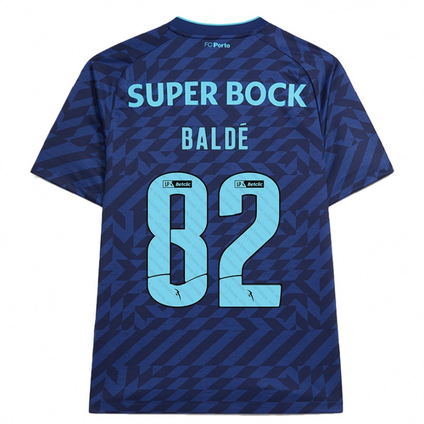 Danxen Bambino Maglia Alfa Baldé #82 Blu Navy Kit Gara Third 2024/25 Maglietta