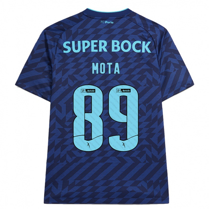 Danxen Bambino Maglia Luís Mota #89 Blu Navy Kit Gara Third 2024/25 Maglietta