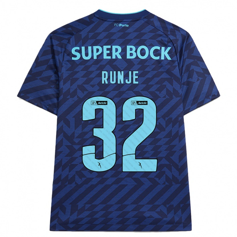 Danxen Bambino Maglia Roko Runje #32 Blu Navy Kit Gara Third 2024/25 Maglietta