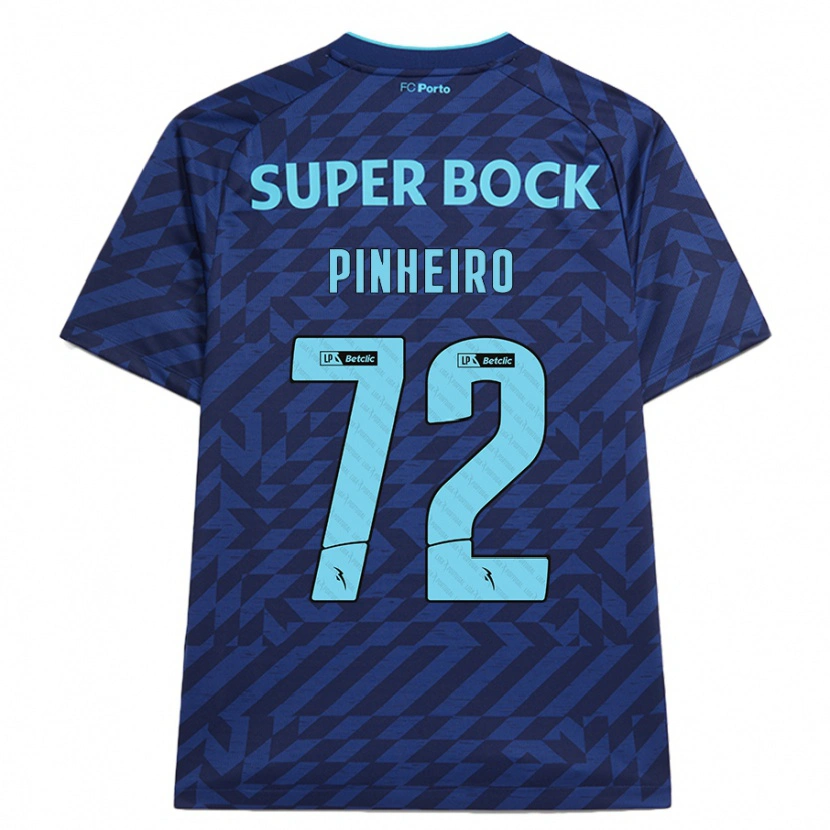 Danxen Bambino Maglia Rodrigo Pinheiro #72 Blu Navy Kit Gara Third 2024/25 Maglietta