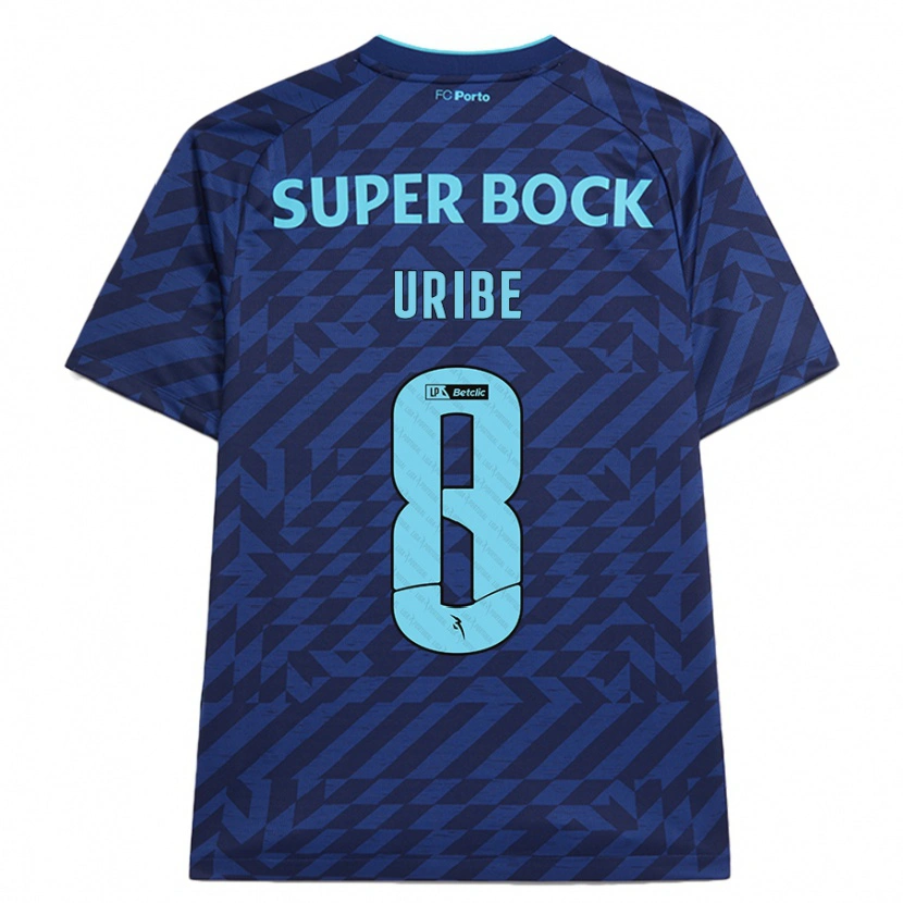 Danxen Bambino Maglia Mateus Uribe #8 Blu Navy Kit Gara Third 2024/25 Maglietta