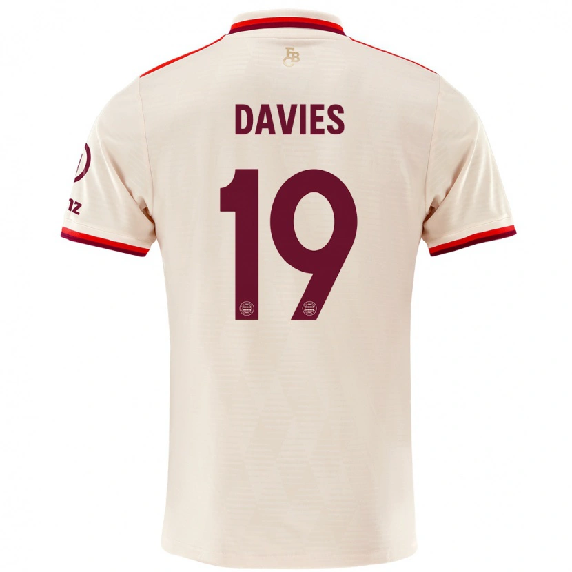 Danxen Bambino Maglia Alphonso Davies #19 Lino Kit Gara Third 2024/25 Maglietta