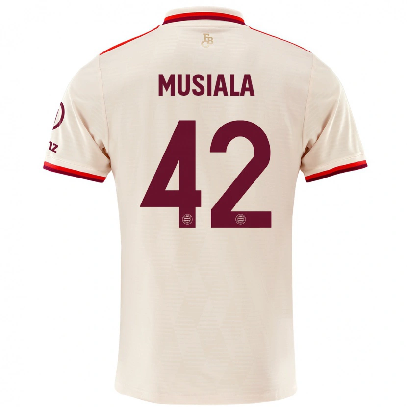 Danxen Bambino Maglia Jamal Musiala #42 Lino Kit Gara Third 2024/25 Maglietta