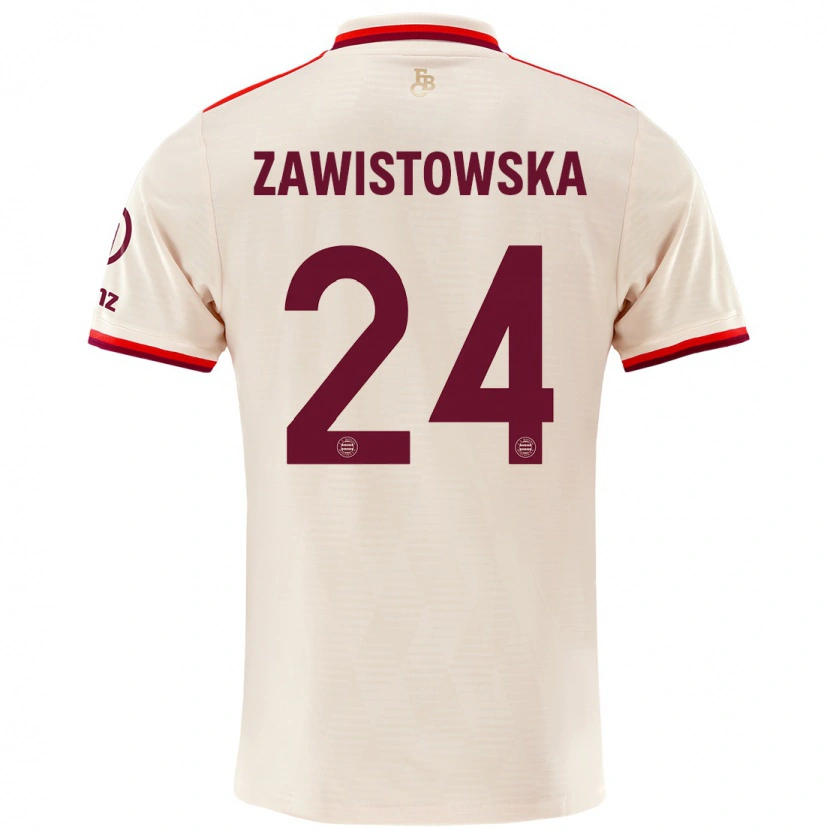 Danxen Bambino Maglia Weronika Zawistowska #24 Lino Kit Gara Third 2024/25 Maglietta