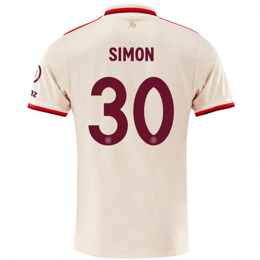 Danxen Bambino Maglia Carolin Simon #30 Lino Kit Gara Third 2024/25 Maglietta