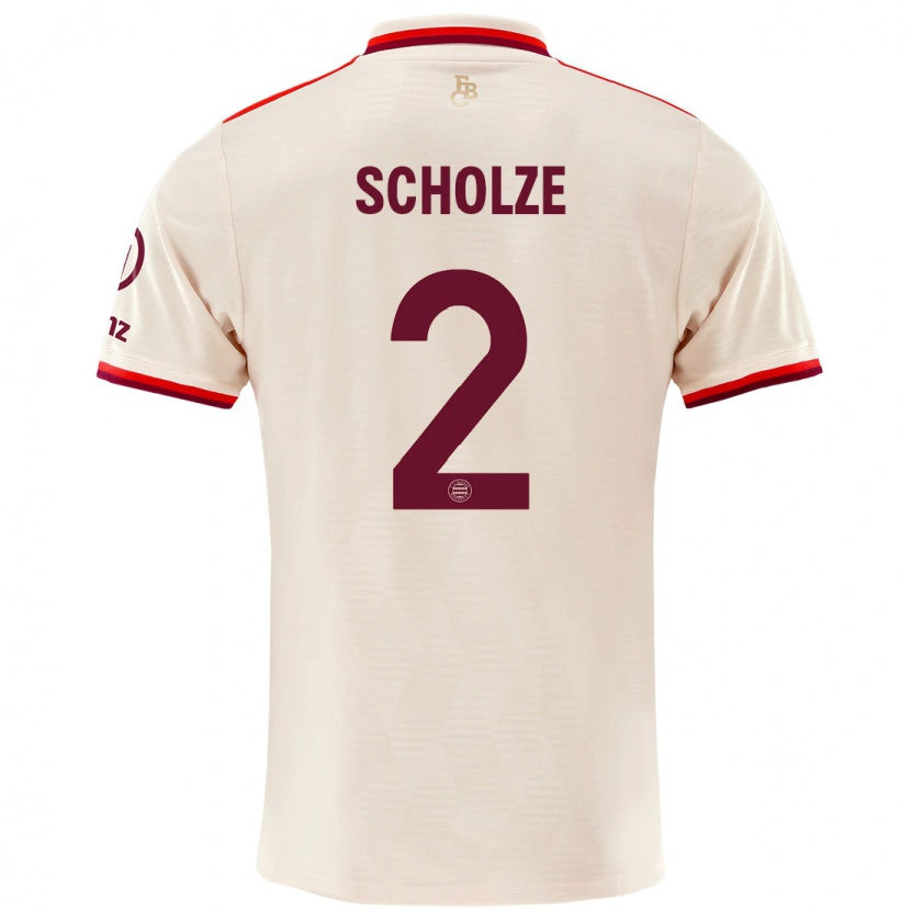 Danxen Bambino Maglia Max Scholze #2 Lino Kit Gara Third 2024/25 Maglietta
