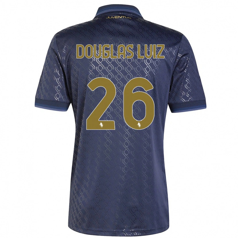 Danxen Bambino Maglia Douglas Luiz #26 Blu Navy Kit Gara Third 2024/25 Maglietta
