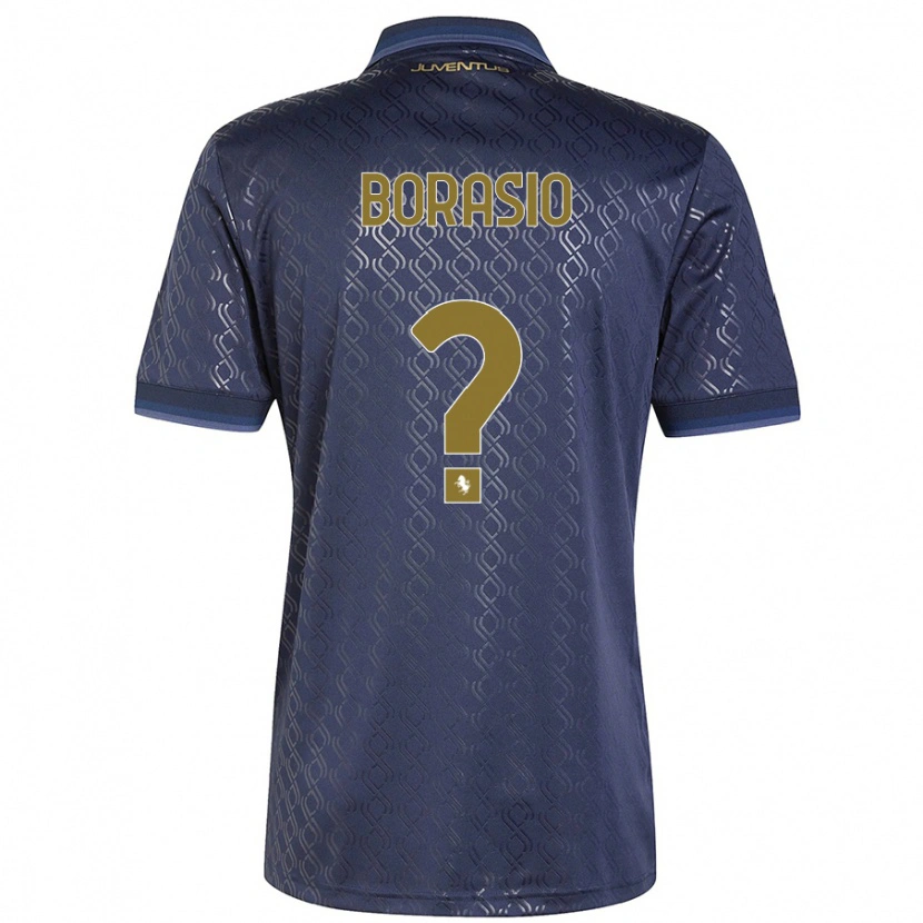 Danxen Bambino Maglia Benit Borasio #0 Blu Navy Kit Gara Third 2024/25 Maglietta