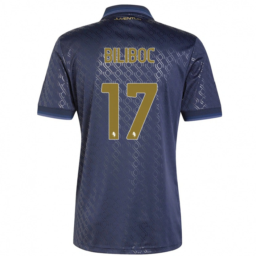 Danxen Bambino Maglia Lorenzo Biliboc #17 Blu Navy Kit Gara Third 2024/25 Maglietta