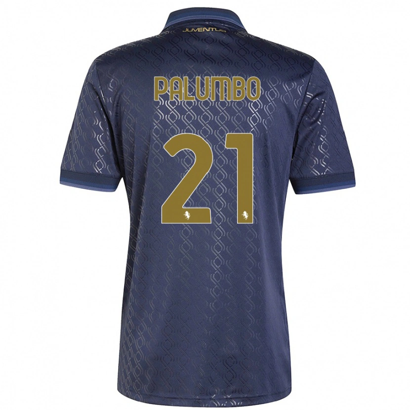 Danxen Bambino Maglia Martin Palumbo #21 Blu Navy Kit Gara Third 2024/25 Maglietta