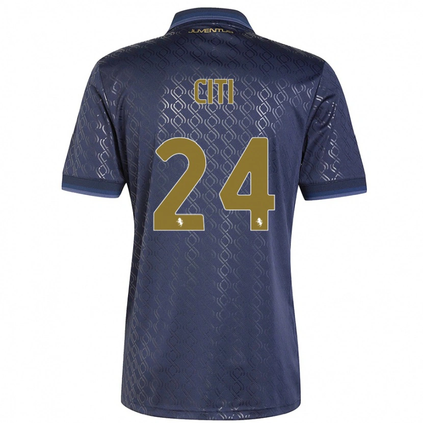 Danxen Bambino Maglia Alessandro Citi #24 Blu Navy Kit Gara Third 2024/25 Maglietta