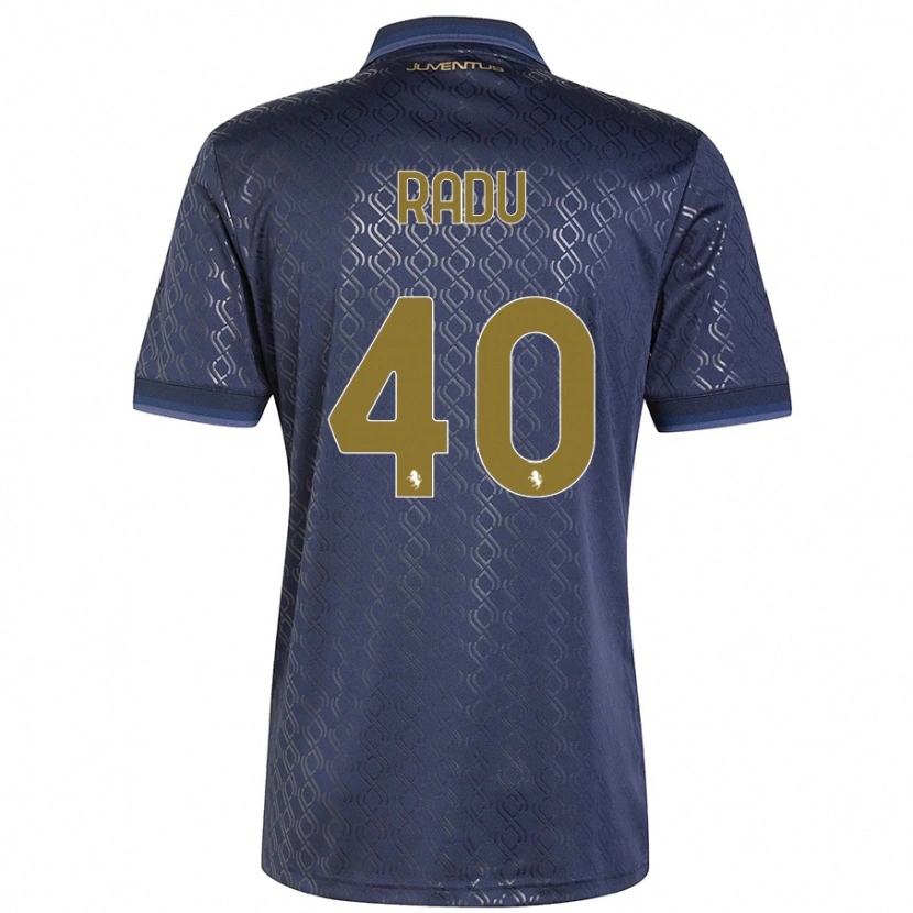 Danxen Bambino Maglia Riccardo Radu #40 Blu Navy Kit Gara Third 2024/25 Maglietta