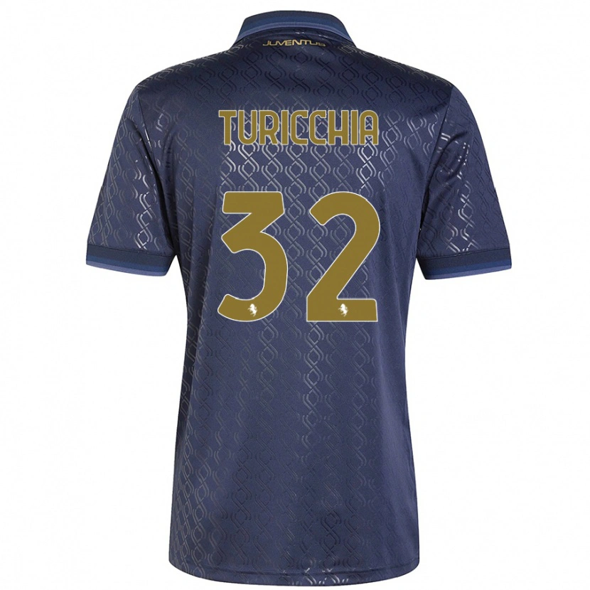Danxen Bambino Maglia Riccardo Turicchia #32 Blu Navy Kit Gara Third 2024/25 Maglietta