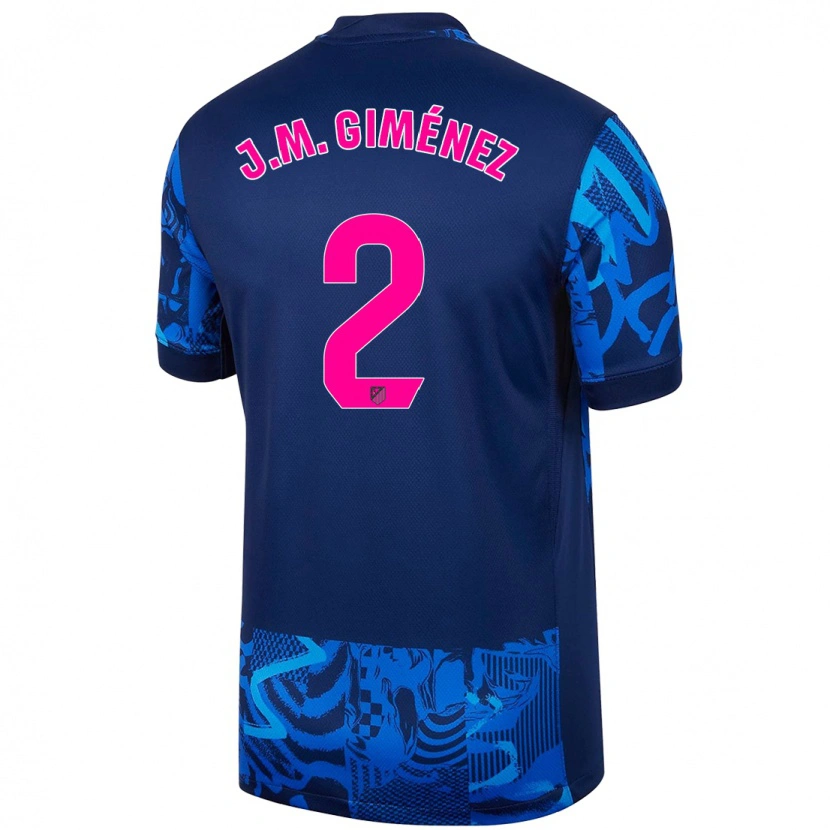 Danxen Bambino Maglia José María Giménez #2 Blu Reale Kit Gara Third 2024/25 Maglietta