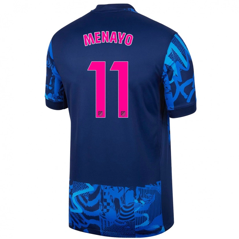 Danxen Bambino Maglia Carmen Menayo #11 Blu Reale Kit Gara Third 2024/25 Maglietta