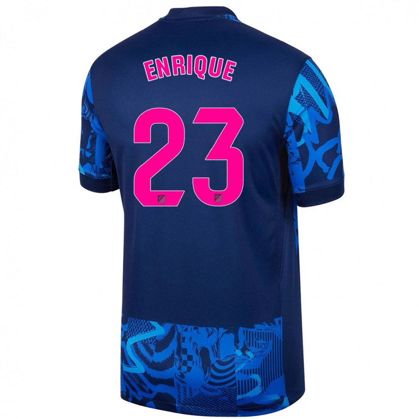 Danxen Bambino Maglia Gustavo Enrique #23 Blu Reale Kit Gara Third 2024/25 Maglietta
