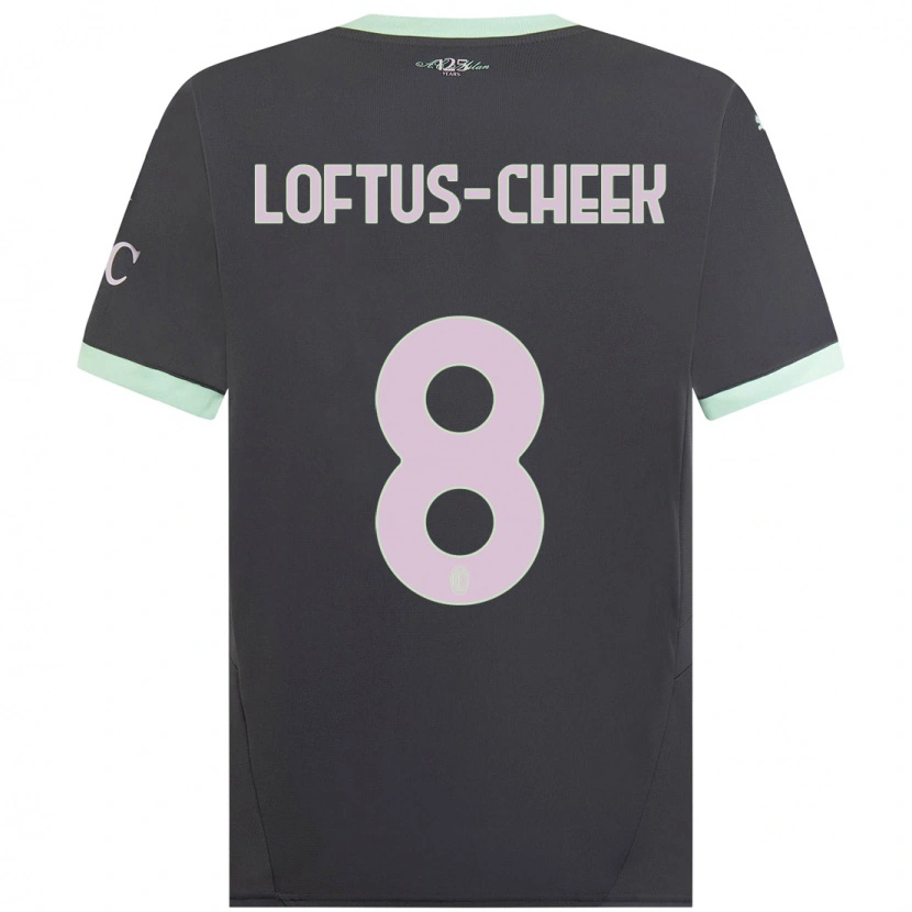 Danxen Bambino Maglia Ruben Loftus-Cheek #8 Grigio Kit Gara Third 2024/25 Maglietta