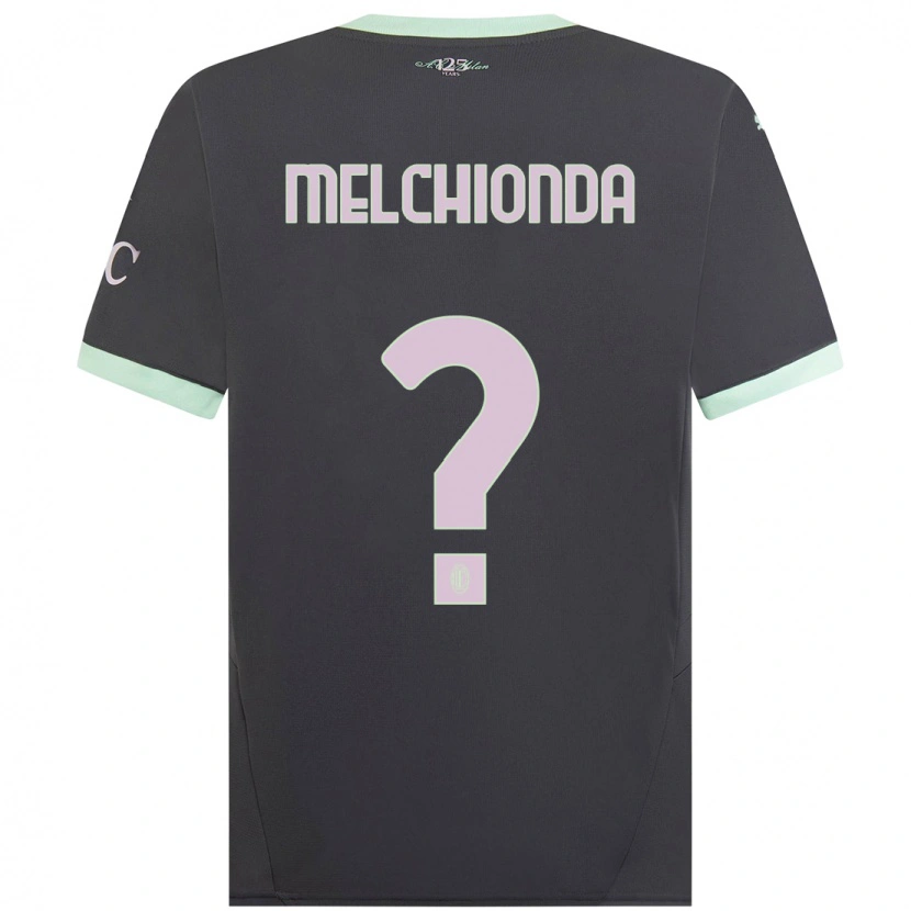 Danxen Bambino Maglia Marco Melchionda #0 Grigio Kit Gara Third 2024/25 Maglietta