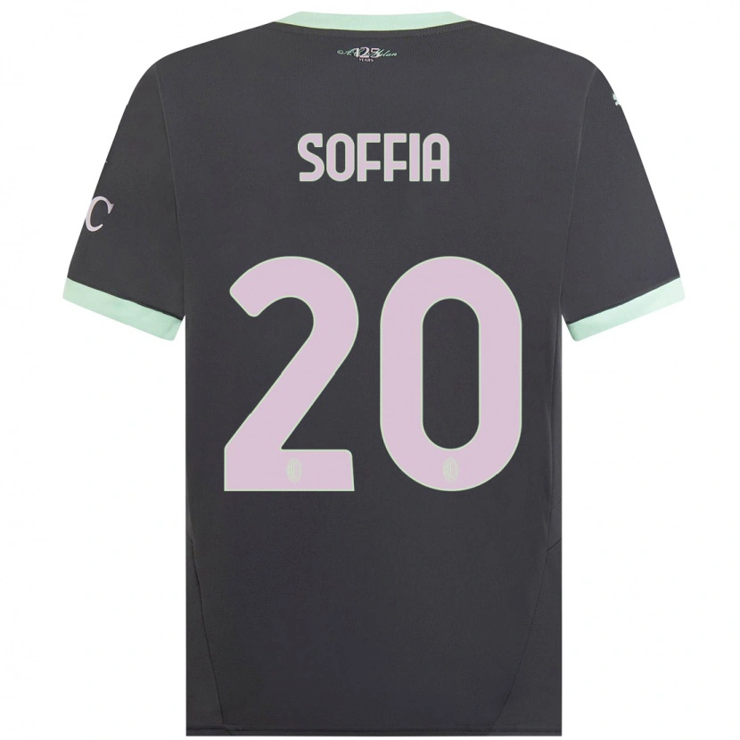 Danxen Bambino Maglia Angelica Soffia #20 Grigio Kit Gara Third 2024/25 Maglietta