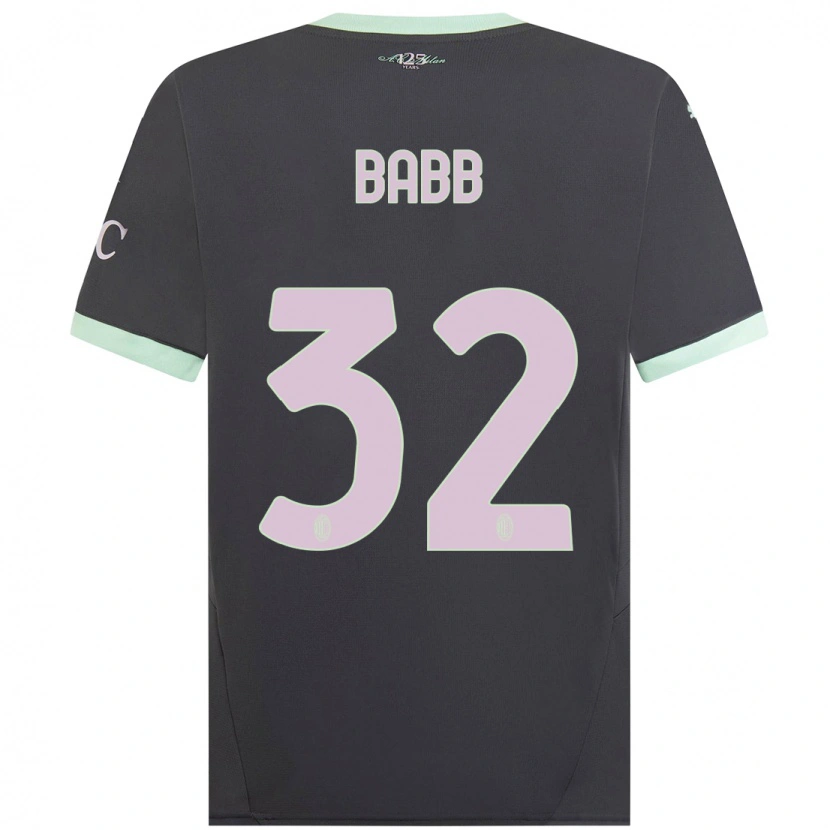 Danxen Bambino Maglia Selena Babb #32 Grigio Kit Gara Third 2024/25 Maglietta