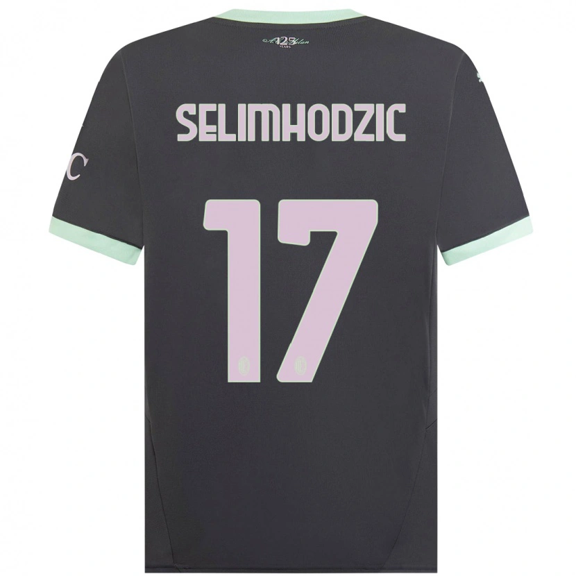 Danxen Bambino Maglia Noa Selimhodzic #17 Grigio Kit Gara Third 2024/25 Maglietta