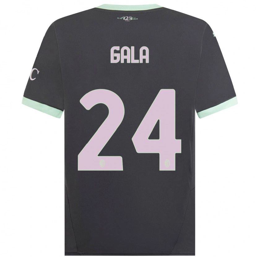 Danxen Bambino Maglia Antonio Gala #24 Grigio Kit Gara Third 2024/25 Maglietta