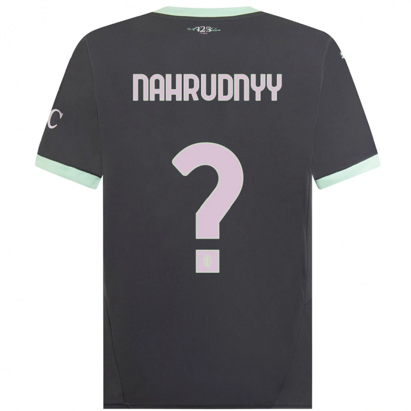 Danxen Bambino Maglia Vladislav Nahrudnyy #0 Grigio Kit Gara Third 2024/25 Maglietta