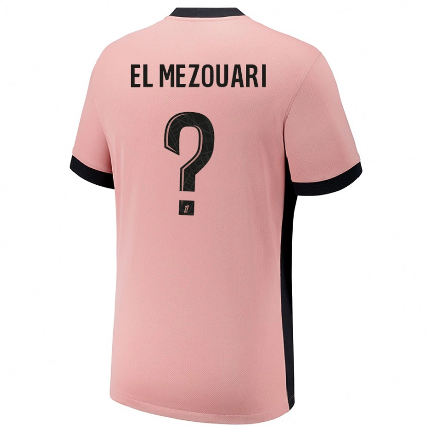 Danxen Bambino Maglia Salah-Dine El Mezouari #0 Rosa Ruggine Kit Gara Third 2024/25 Maglietta