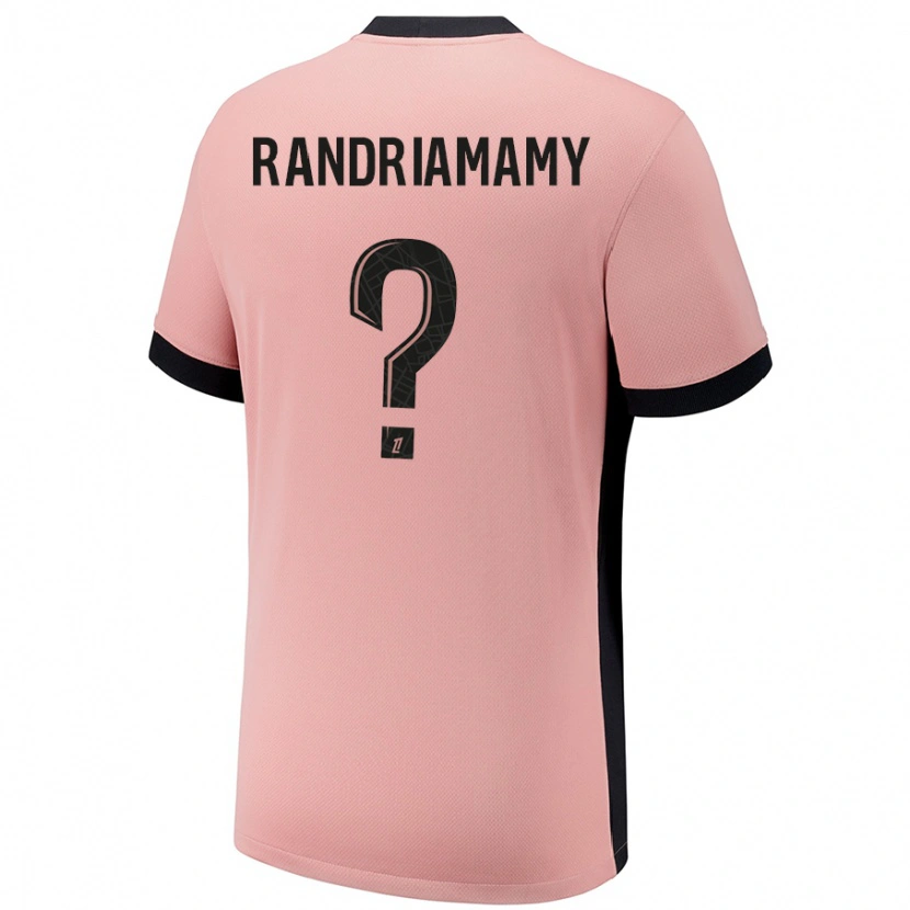 Danxen Bambino Maglia Mathyas Randriamamy #0 Rosa Ruggine Kit Gara Third 2024/25 Maglietta