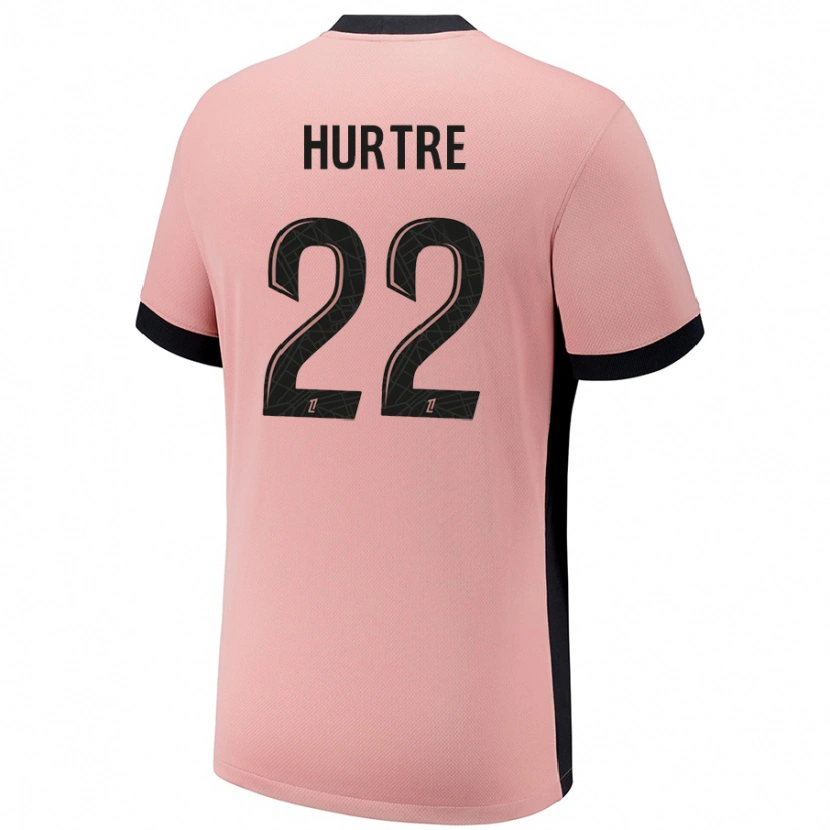 Danxen Bambino Maglia Oceane Hurtre #22 Rosa Ruggine Kit Gara Third 2024/25 Maglietta