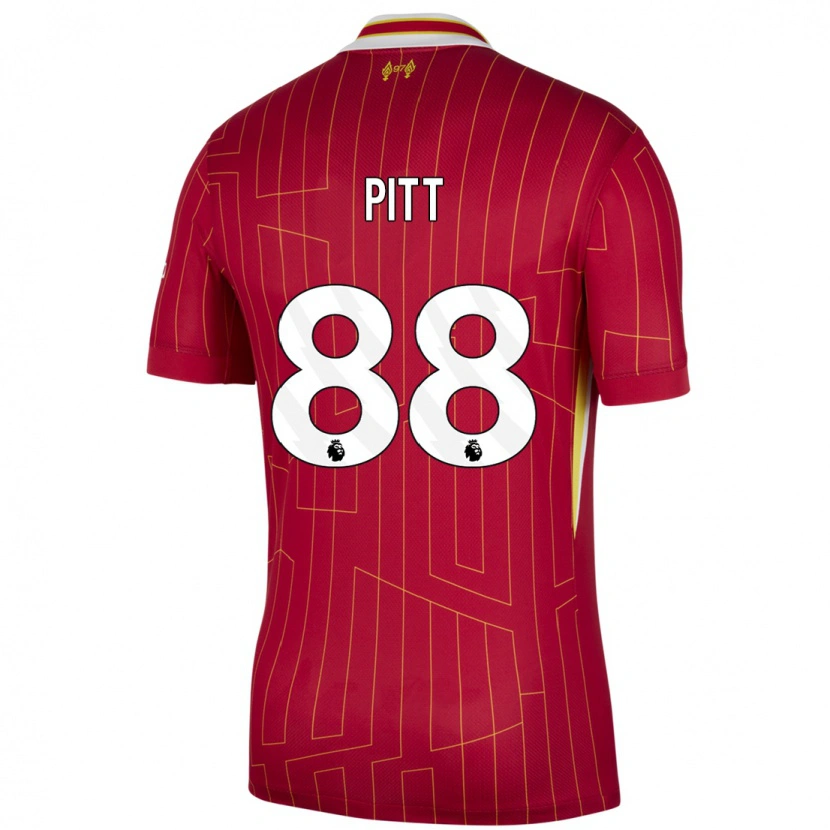 Danxen Uomo Maglia Lucas Pitt #88 Rosso Giallo Bianco Kit Gara Home 2024/25 Maglietta