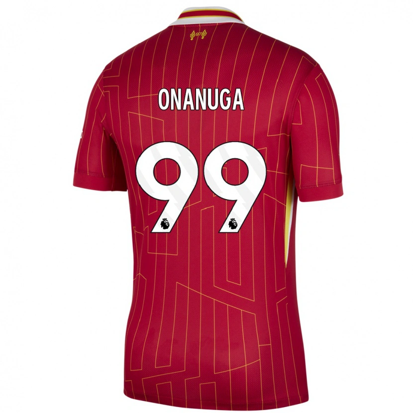 Danxen Uomo Maglia Fola Onanuga #99 Rosso Giallo Bianco Kit Gara Home 2024/25 Maglietta