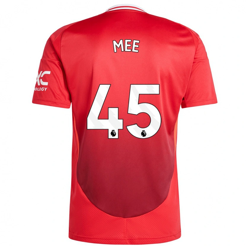 Danxen Uomo Maglia Dermot Mee #45 Rosso Brillante Kit Gara Home 2024/25 Maglietta