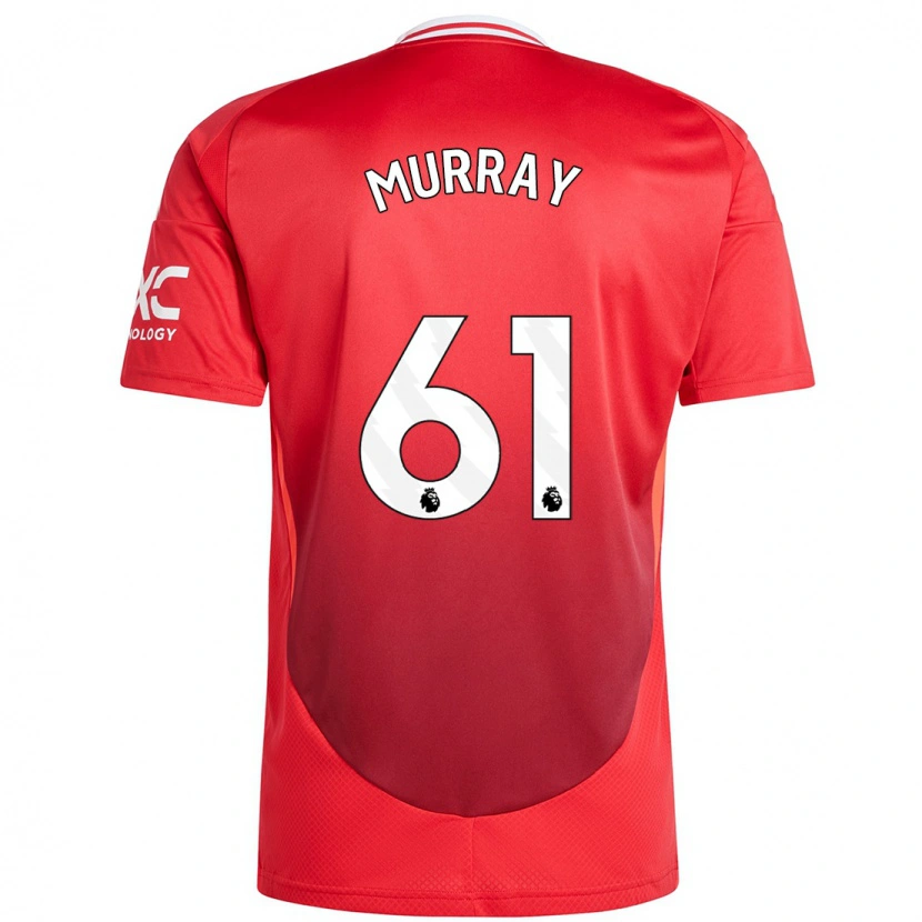 Danxen Uomo Maglia Sam Murray #61 Rosso Brillante Kit Gara Home 2024/25 Maglietta