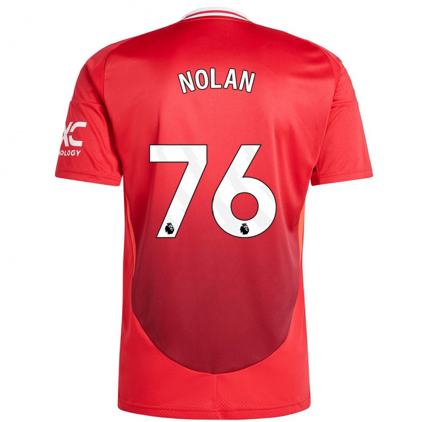 Danxen Uomo Maglia James Nolan #76 Rosso Brillante Kit Gara Home 2024/25 Maglietta