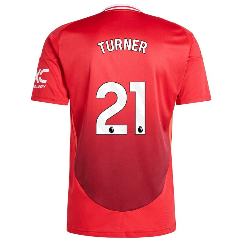 Danxen Uomo Maglia Millie Turner #21 Rosso Brillante Kit Gara Home 2024/25 Maglietta