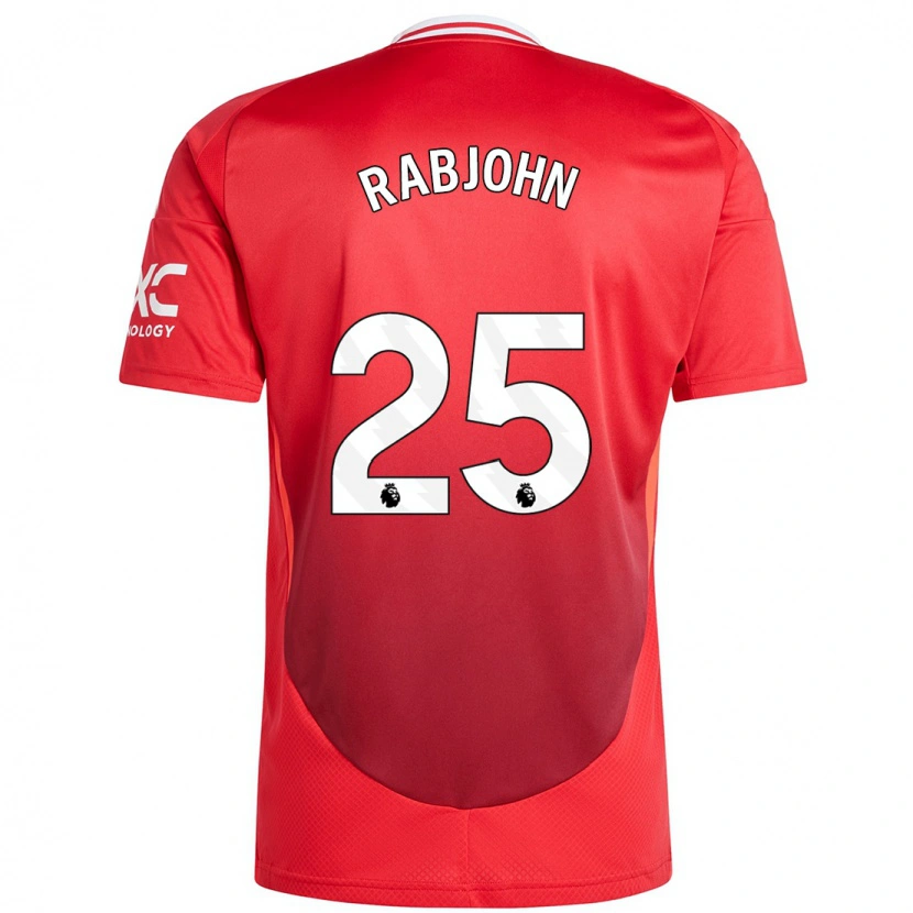 Danxen Uomo Maglia Evie Rabjohn #25 Rosso Brillante Kit Gara Home 2024/25 Maglietta