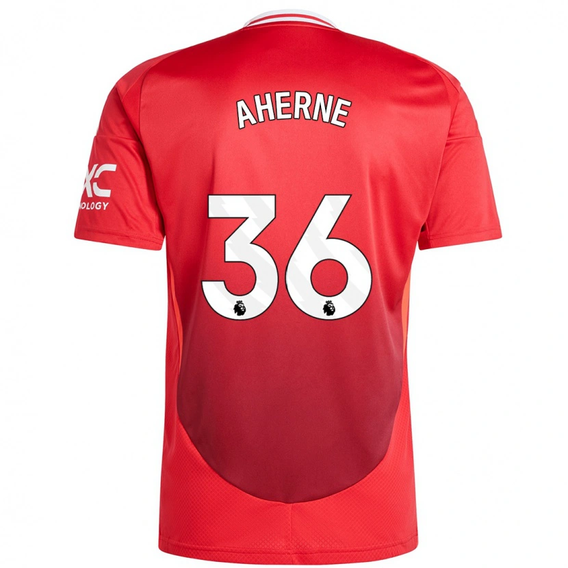 Danxen Uomo Maglia Alyssa Aherne #36 Rosso Brillante Kit Gara Home 2024/25 Maglietta