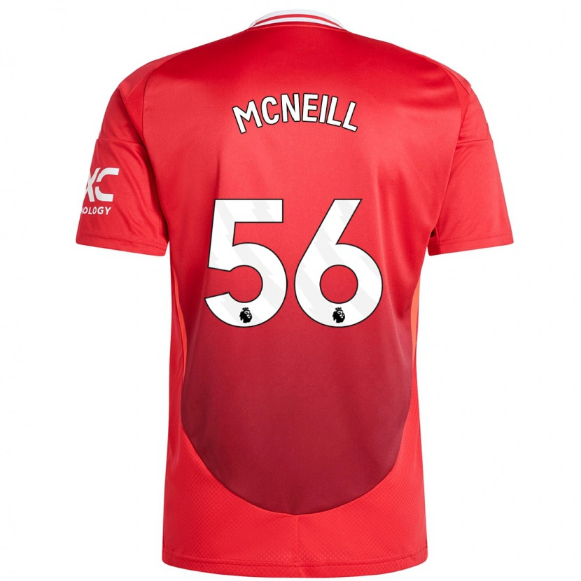 Danxen Uomo Maglia Charlie Mcneill #56 Rosso Brillante Kit Gara Home 2024/25 Maglietta