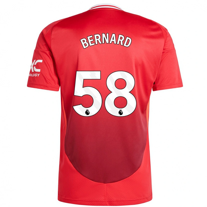 Danxen Uomo Maglia Bernard #58 Rosso Brillante Kit Gara Home 2024/25 Maglietta