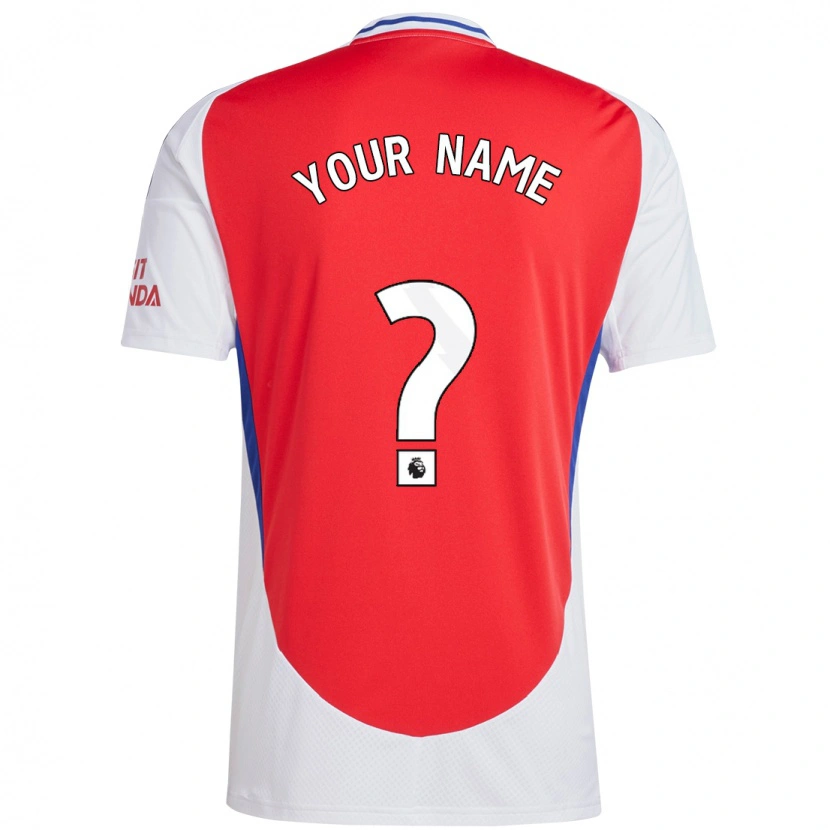 Danxen Uomo Maglia Il Tuo Nome #0 Rosso Bianco Kit Gara Home 2024/25 Maglietta