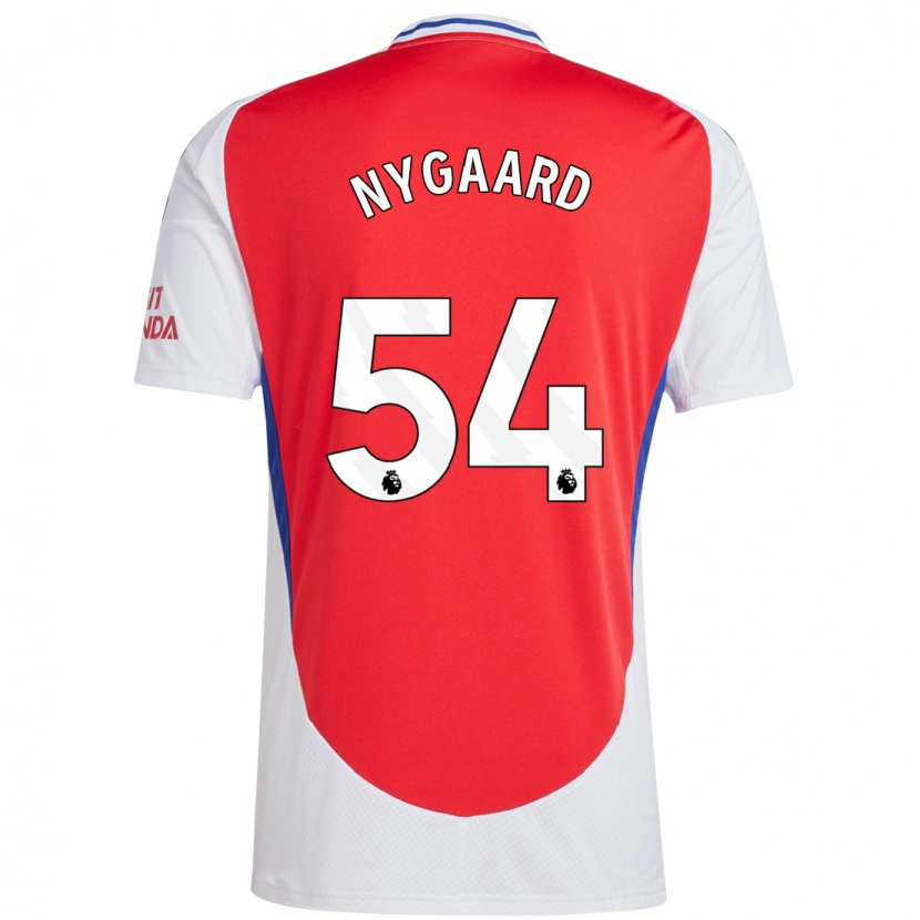 Danxen Uomo Maglia Lucas Nygaard #54 Rosso Bianco Kit Gara Home 2024/25 Maglietta