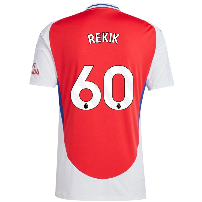 Danxen Uomo Maglia Omar Rekik #60 Rosso Bianco Kit Gara Home 2024/25 Maglietta