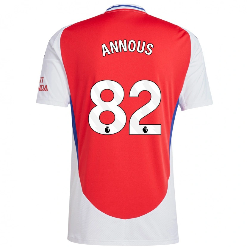 Danxen Uomo Maglia Andre Annous #82 Rosso Bianco Kit Gara Home 2024/25 Maglietta