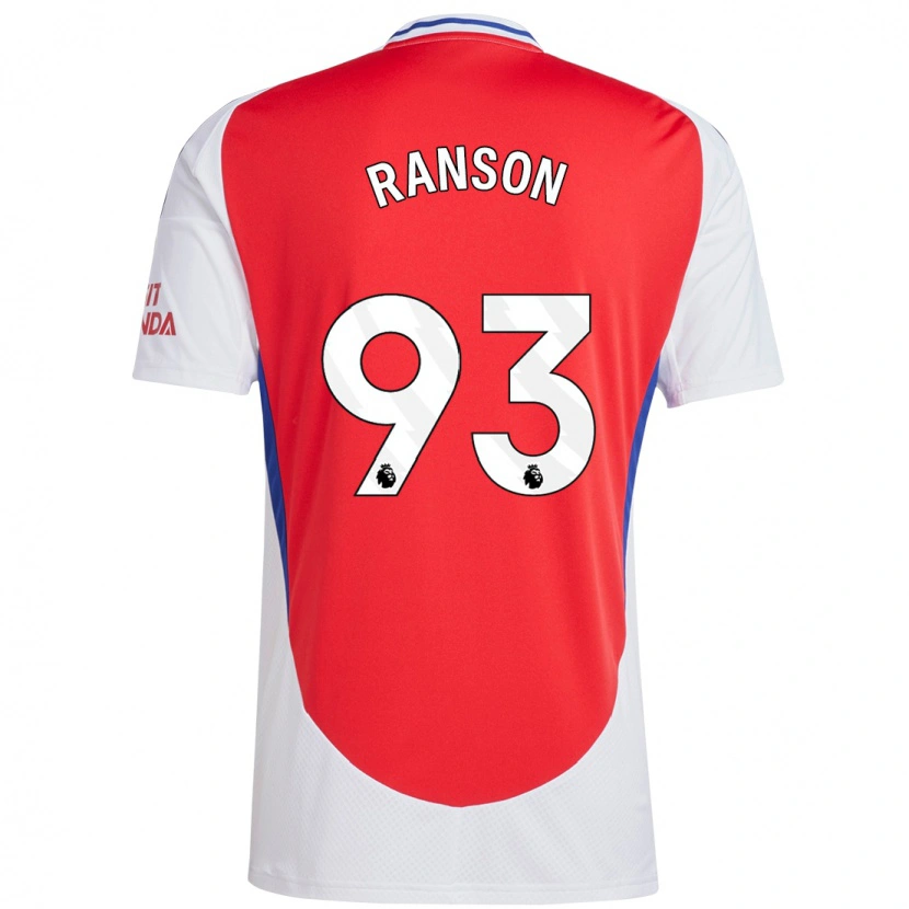 Danxen Uomo Maglia Khari Ranson #93 Rosso Bianco Kit Gara Home 2024/25 Maglietta